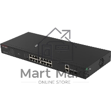 Коммутатор IP-COM G1120P-16-250W, 16×1 Гбит/с PoE + 2×1 Гбит/с + 2×1 Гбит/с SFP, неуправляемый