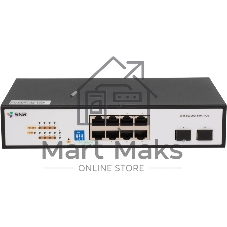Коммутатор SNR SNR-S2300G-8TM-POE (L2) 8x1Гбит/с 2SFP 8PoE 130W управляемый