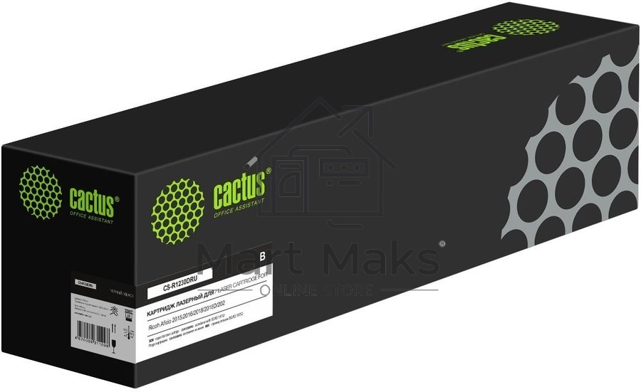 Картридж лазерный Cactus CS-R1230DRU черный (9000стр.) для Ricoh Aficio 2015/2016/2018/2018D/2020/2020D/MP 1500/MP 1600/MP 1600L/MP 1900/MP 2000/MP 2000L/MP 2000LN