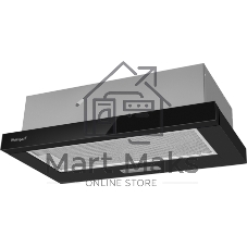 Вытяжка каминная Weissgauff TEL 600 Black Glass черный, 60 см, 600 куб. м/ч, 46 дБ