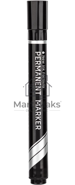 Маркер перманентный Deli Think EU10120, скошенный пишущий наконечник, 2-5мм, черный