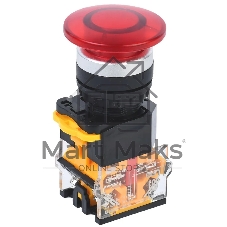 Кнопка IEK D8-11M Грибок d=22мм 1з+1р красная