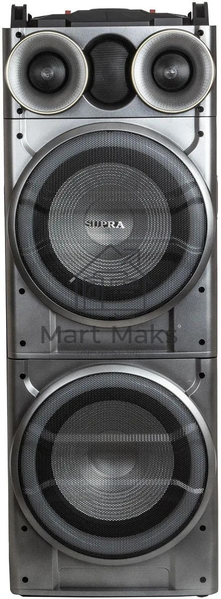 Минисистема SUPRA SMB-2150 черный 1200Вт FM USB BT SD (в комплекте: активн.+пассив.колонки)