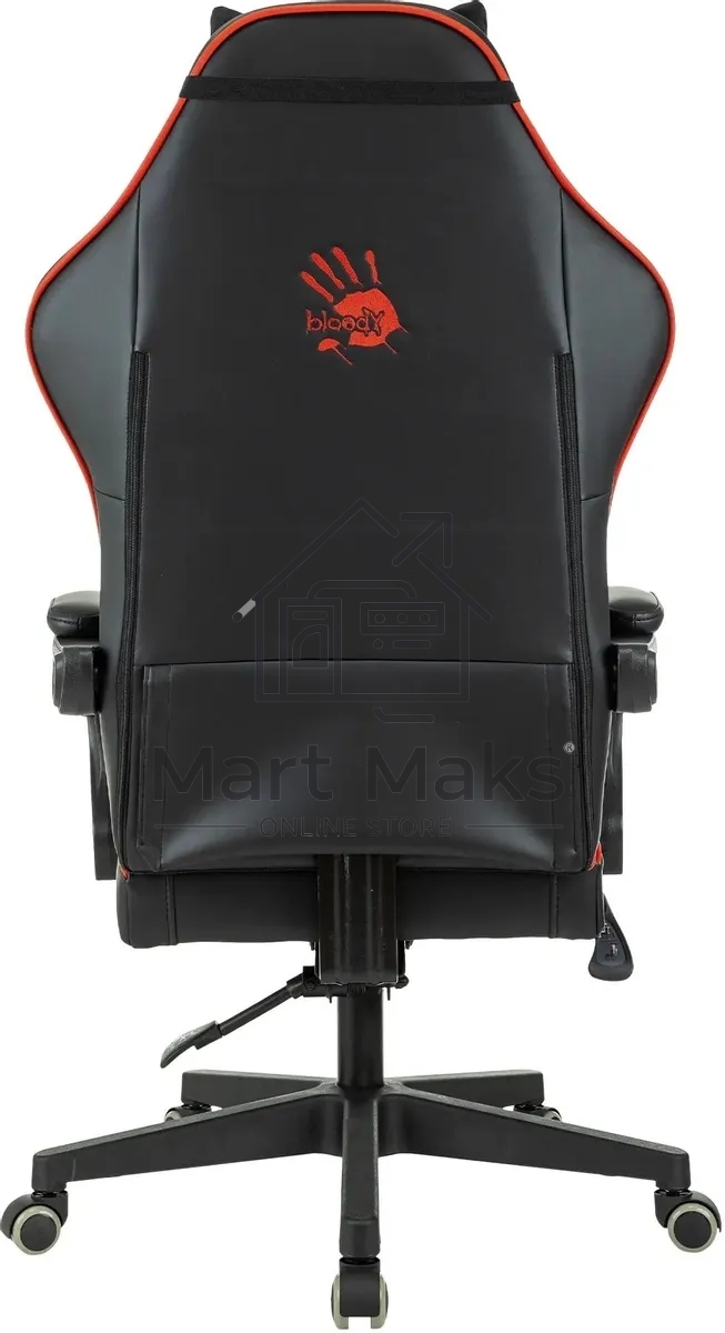 Кресло игровое A4Tech Bloody GC-780 черный, сиденье черный кожзам с подголов. крестов. металл черный, пластик черный