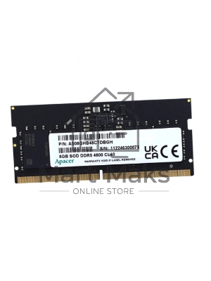 Оперативная память Apacer, DDR5, 8Gb (1x8Gb), 4800MHz, CL40, SO-DIMM