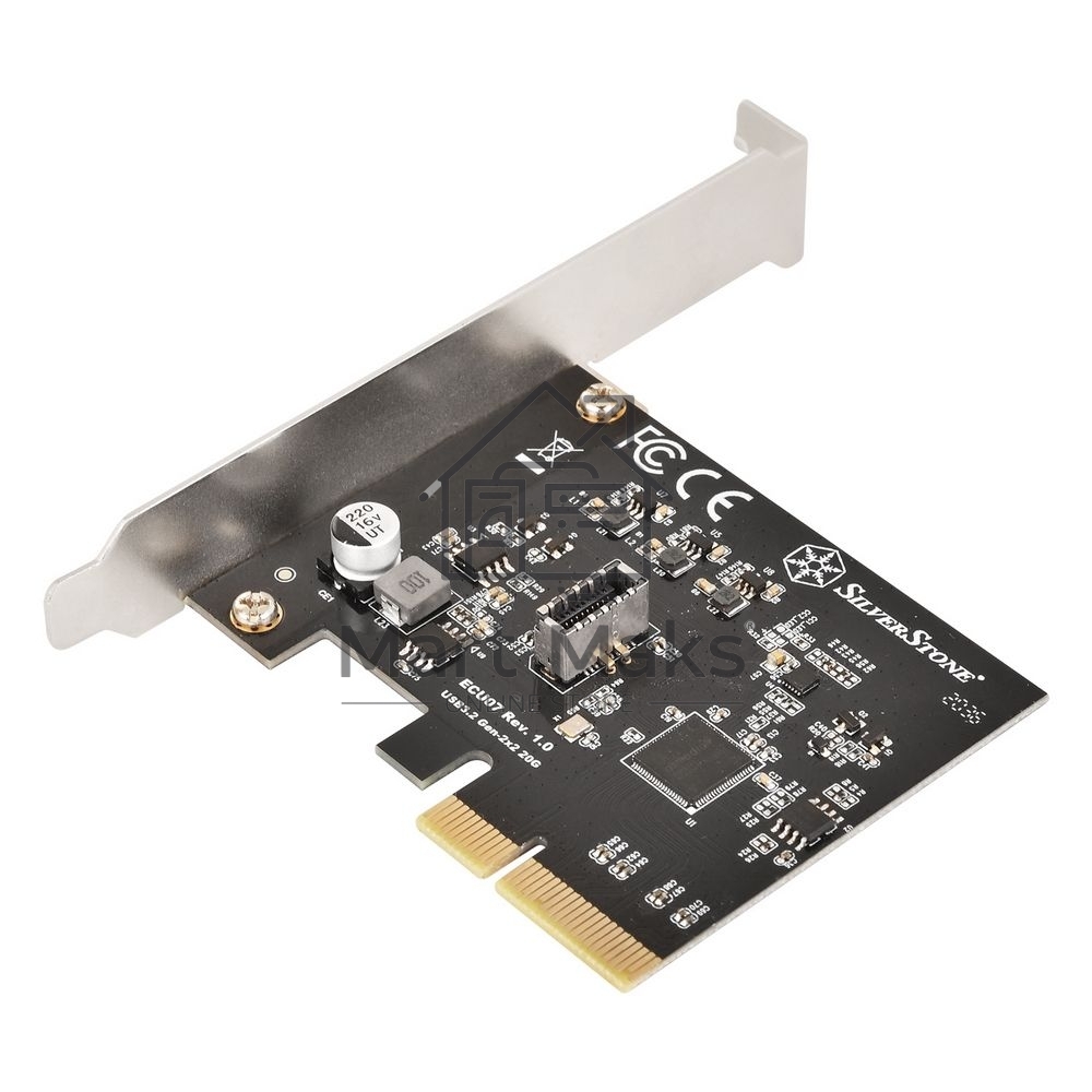 Контроллер Silverstone G56ECU070000010 SuperSpeed USB 20Gbps / internal USB-C Key-A 3.2 Gen 2x2 PCIe expansion card