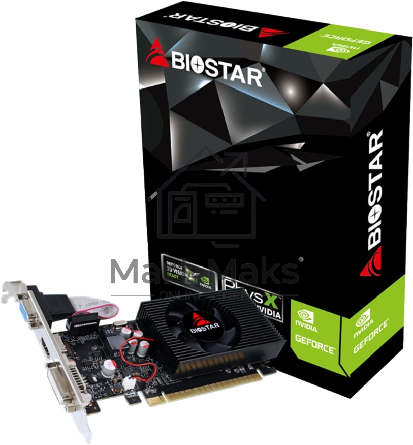 Видеокарта Biostar PCI-E GT730-4GB D3 LP (GF108) NVIDIA GeForce GT 730 4Gb 128bit GDDR3 700/1333 DVIx1 HDMIx1 CRTx1 HDCP Ret low profile