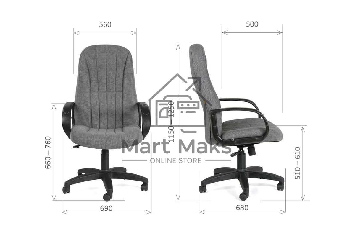 Кресло офисное Chairman 685 10-356 черный NEW 7016898