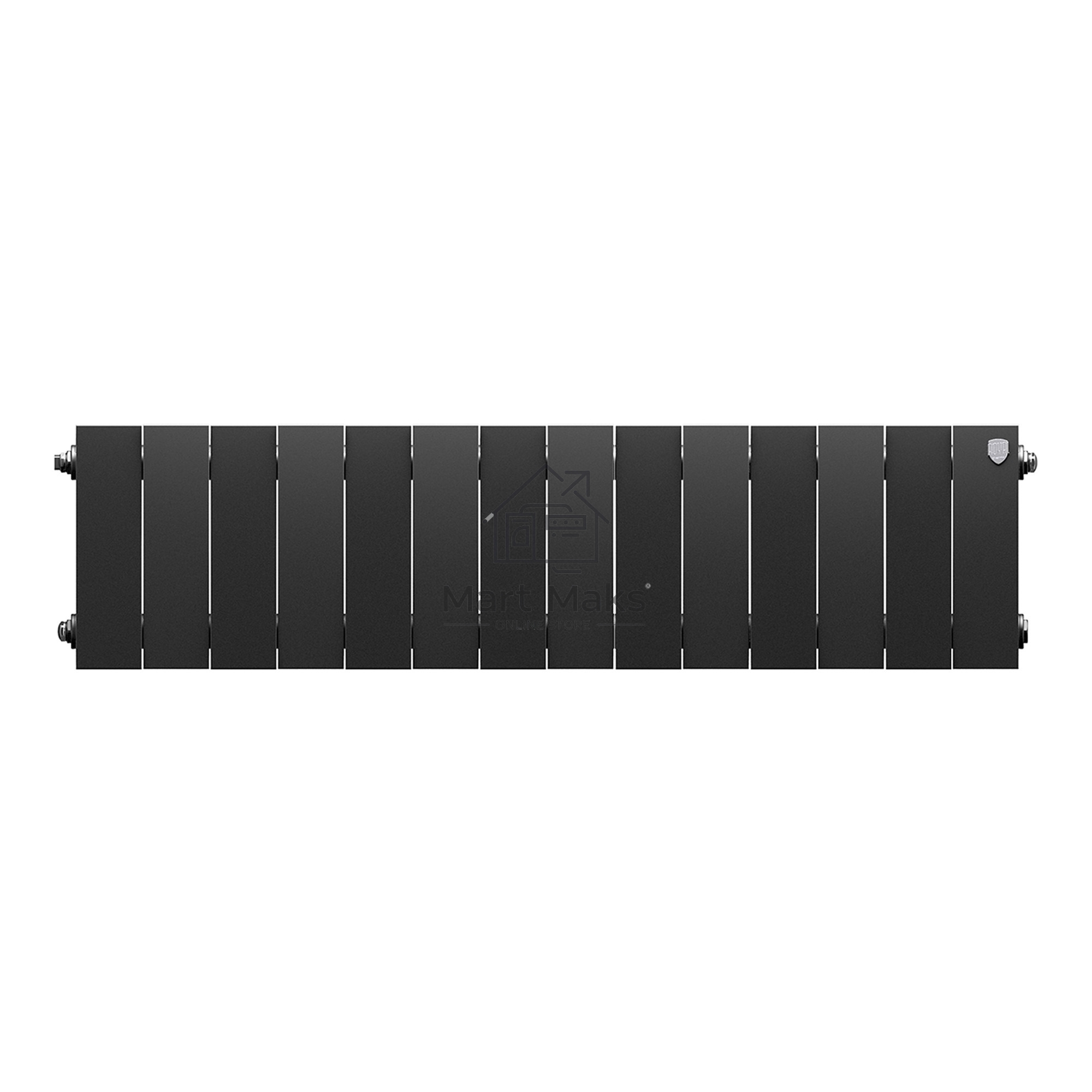 Радиатор биметаллический Royal Thermo PianoForte 200 черный- 14 секц.