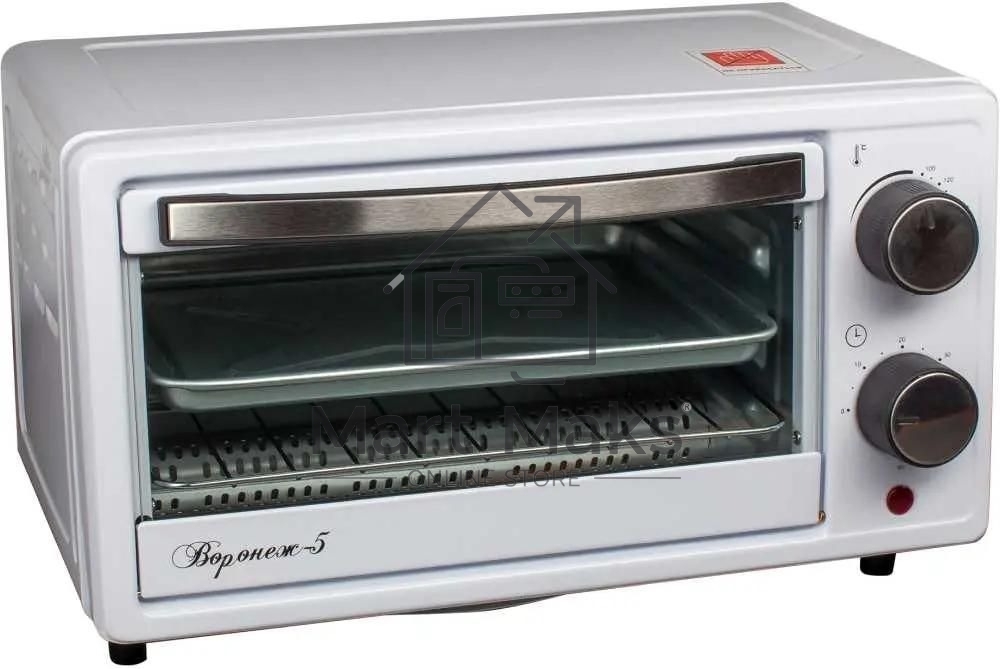 Мини-печь Великие Реки Воронеж-5, 900 Вт, 9 литров, таймер на 60 минут, функции духовки, гриля, тостера, быстрый нагрев, компактный размер