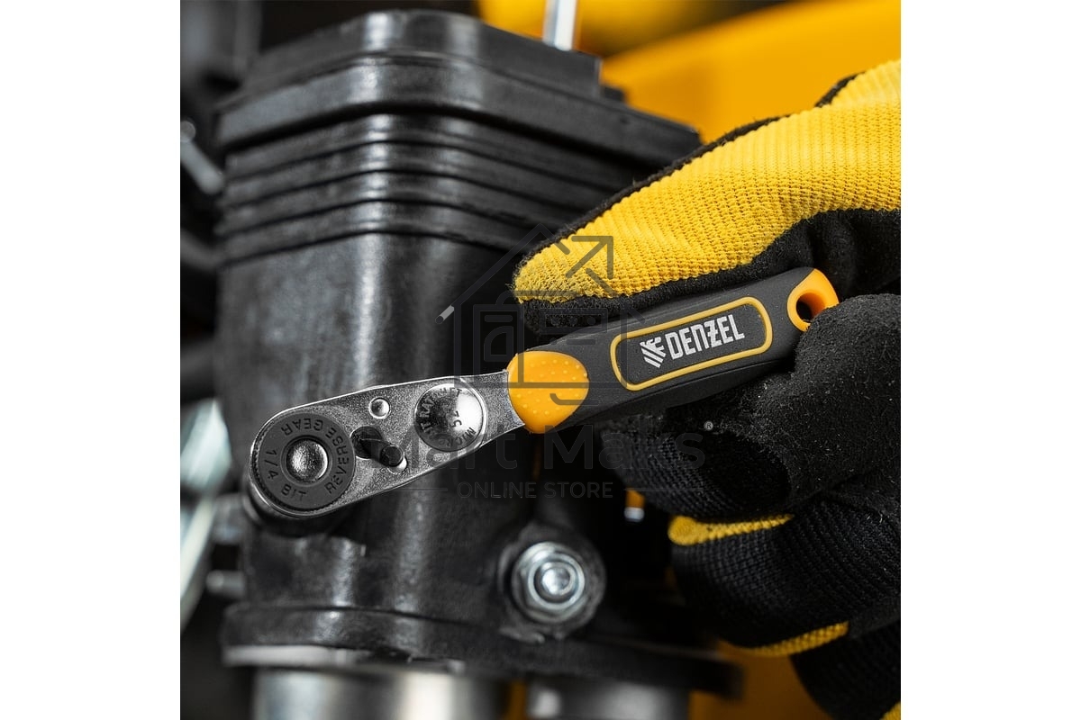 Ключ-трещотка для бит Denzel 1/4