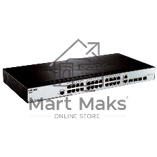 Коммутатор D-Link DES-3200-28/C1A, 24×100 Мбит/с + 2×1 Гбит/с Combo, управляемый
