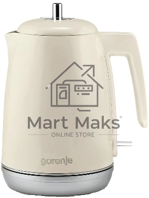 Чайник электрический Gorenje K15RL 1.7 л, 2200 Вт, бежевый (корпус: металл/пластик)