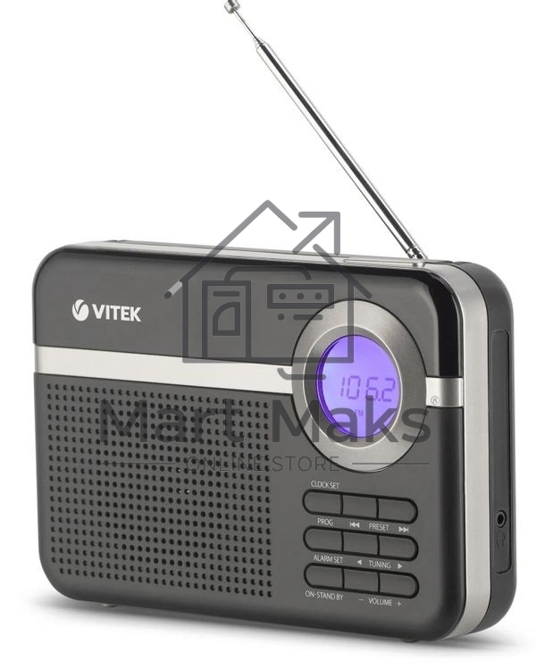 Радиоприемник Vitek VT-3592 (BK) Тип батареек UM-2/С. Выходная мощность 1 вт.
