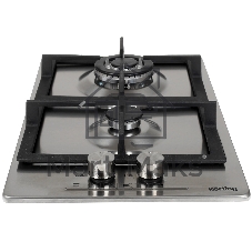 Газовая варочная поверхность Korting HG 365 CTX, 2 конфорки, нержавеющая сталь, 3500 Вт