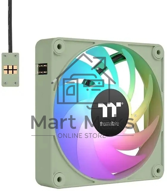 Комплект вентиляторов для корпуса Thermaltake CT140 EX ARGB Sync (3 шт.) зеленый, 140 мм, 1800 об/мин, 30.7 дБ, 4 pin