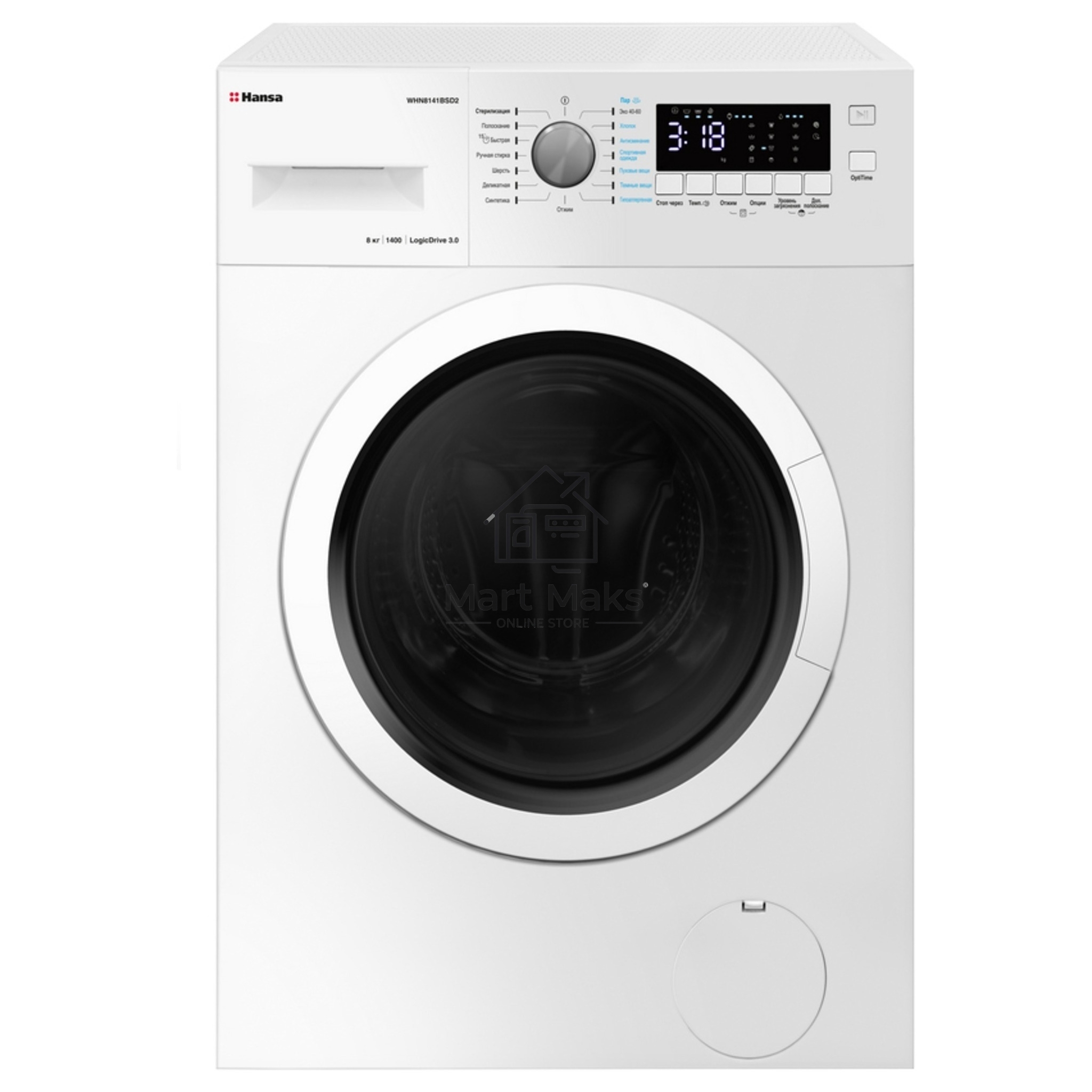 Стиральная машина Hansa WHN8141BSD2 белый загр. фронтальная макс.: 8 кг 1400 об/мин класс: А+++