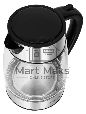 Чайник электрический Starwind SKG3026 1.7л. 2200Вт черный/серебристый (корпус: стекло)