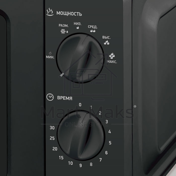 Микроволновая печь BBK 17MWS-782M/B черный, 17 л, 700 Вт, переключатели - поворотный механизм