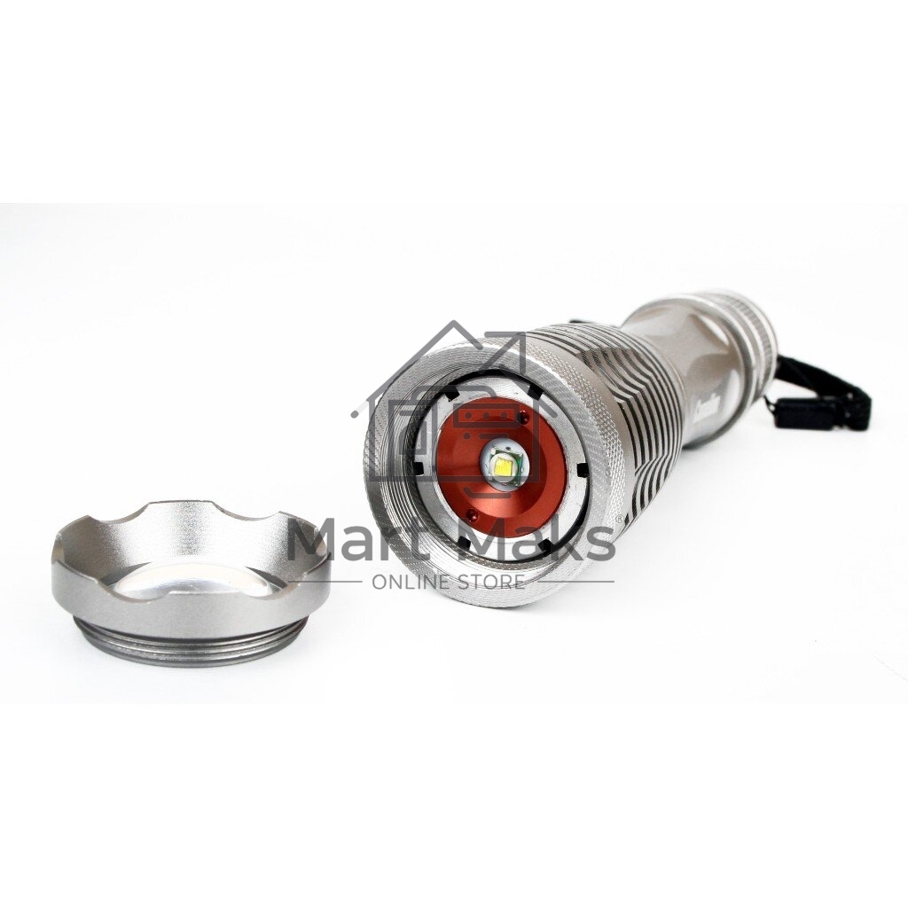 Фонарь Camelion LED5137 титан, LED XML-T6, ZOOM, 5 реж 3XLR03 в компл., алюм., откр. блистер