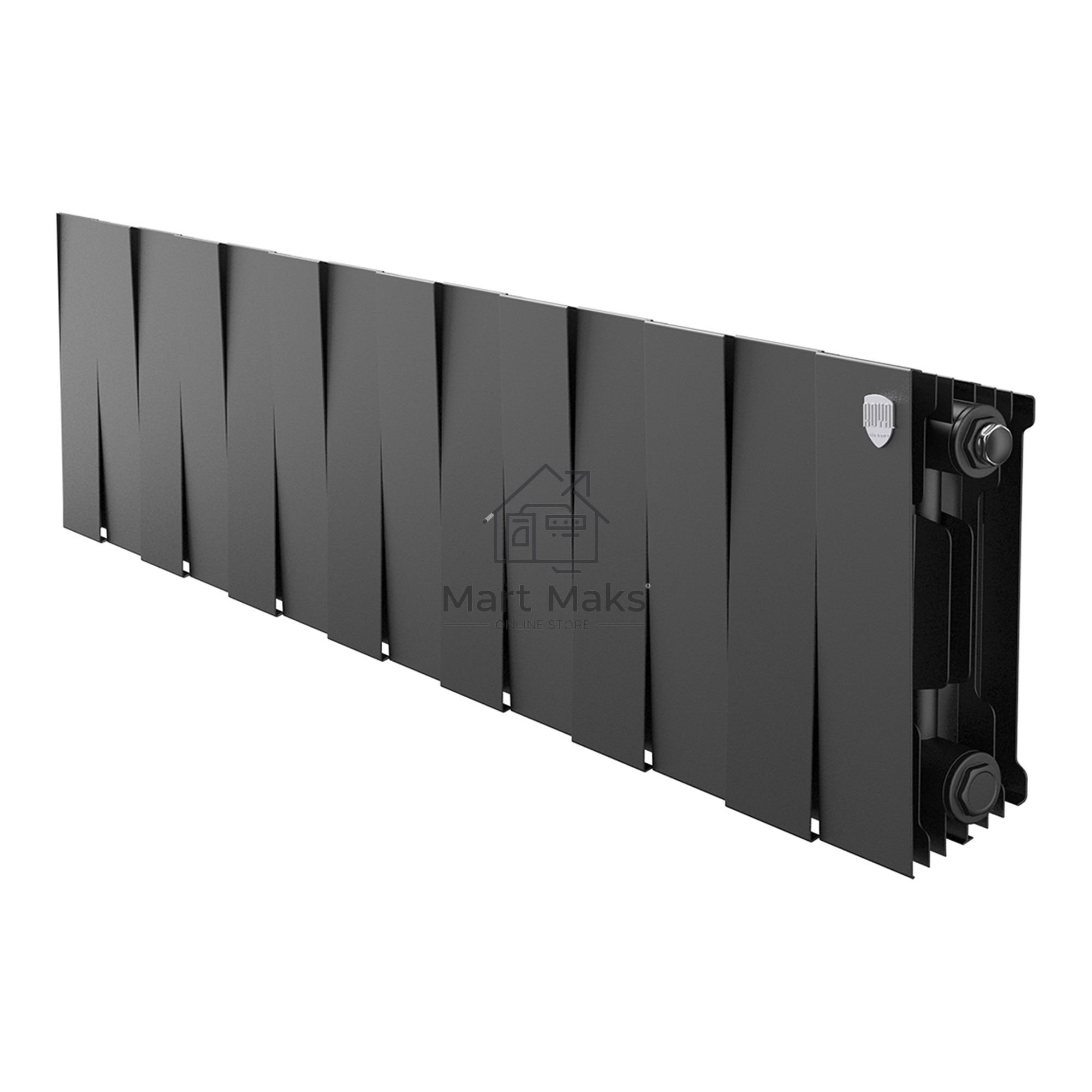Радиатор биметаллический Royal Thermo PianoForte 200 черный- 14 секц.