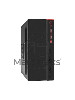 Компьютерный корпус Miditower ExeGate AA-443-UNS500 (ATX, БП UNS500 с вент. 12см, 2*USB+HD Audio, черный)