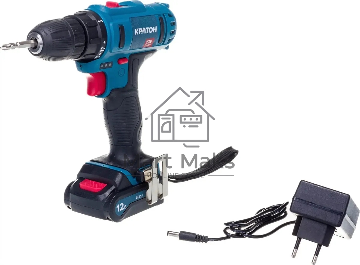 Дрель-шуруповерт аккумуляторная Кратон CDB-12-Li-1,5