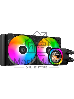 Система водяного охлаждения ID-Cooling FX240 LCD (Soc 1851/1700/1200/115X/AM5/AM4, 2x120мм fan, 2000rpm, 27.2 дБ, 300W, PWM 4-pin/5V 3Pin ARGB,Cop) (FX240 LCD)