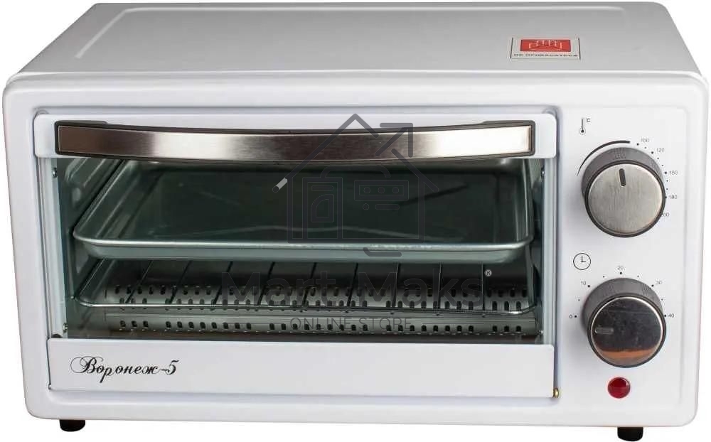 Мини-печь Великие Реки Воронеж-5, 900 Вт, 9 литров, таймер на 60 минут, функции духовки, гриля, тостера, быстрый нагрев, компактный размер