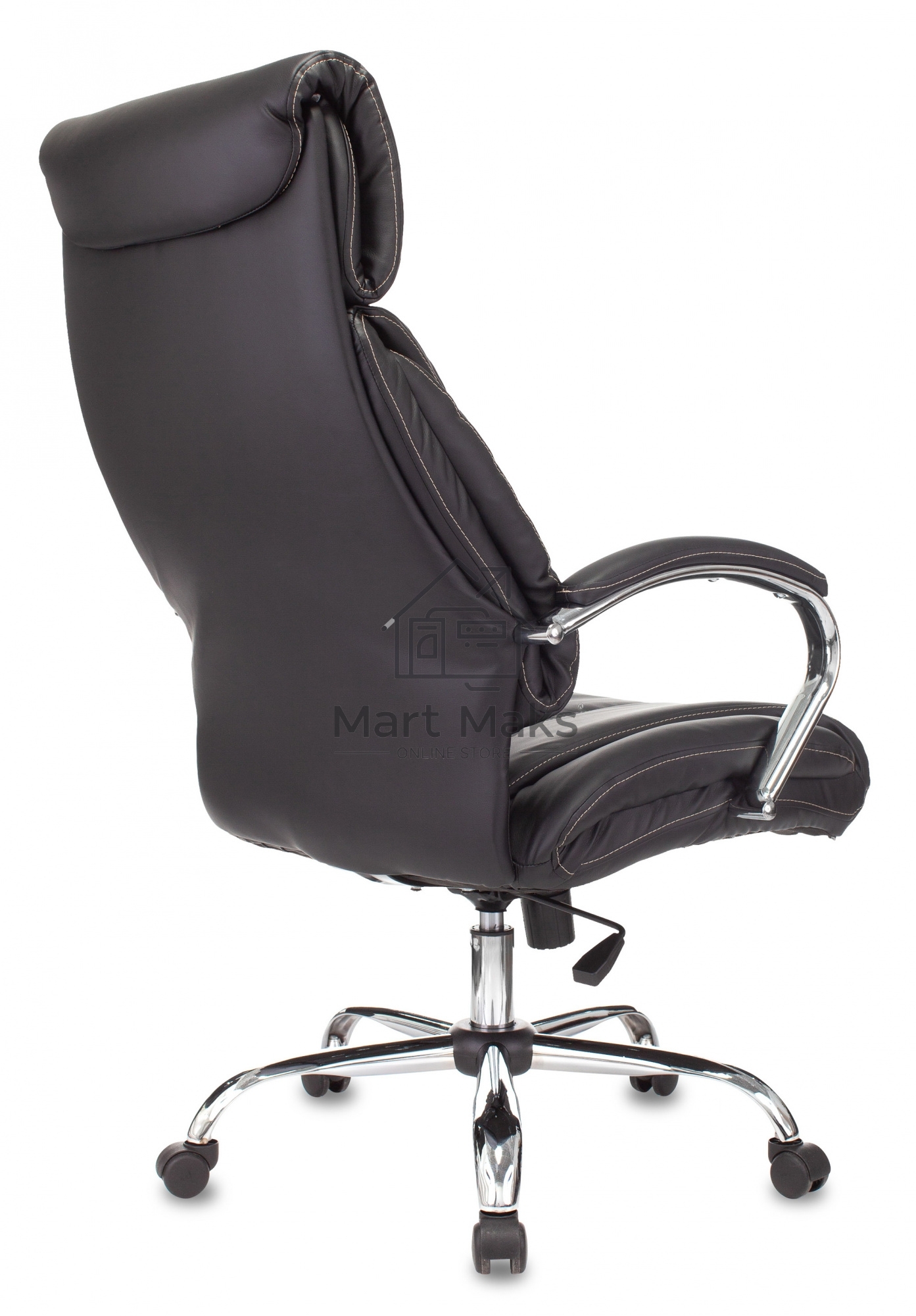 Кресло руководителя Бюрократ T-9904NSL Leather Venge Black черный, искусственная кожа, крестовина металл хром