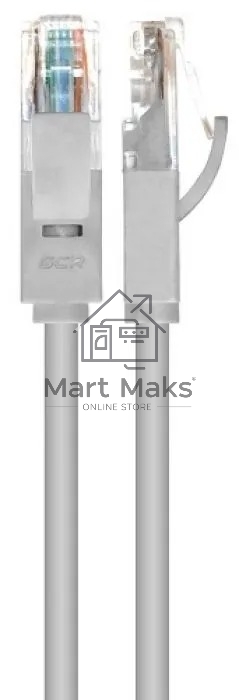 Патч-корд GCR UTP кат.5е, RJ45, перекрестный ethernet 1.5m литой, серый