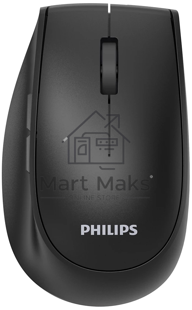 Мышь беспроводная Philips SPK7627 черный, 1600 dpi, радиоканал, Bluetooth, USB, кнопки - 5