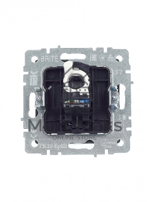 Розетка компьютерная IEK BRITE РК10-БрШ RJ45 кат.5E шампань