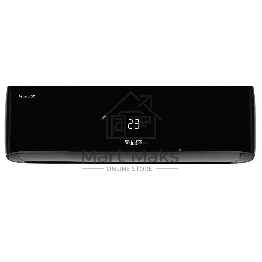 Блок внутренний сплит-системы Shuft Asgard DC Black SFTHAI/in-09HN8/BL инвертор, 9000 BTU, 25 м2, 27,5 дБ, охлаждение, обогрев, осушение, черный
