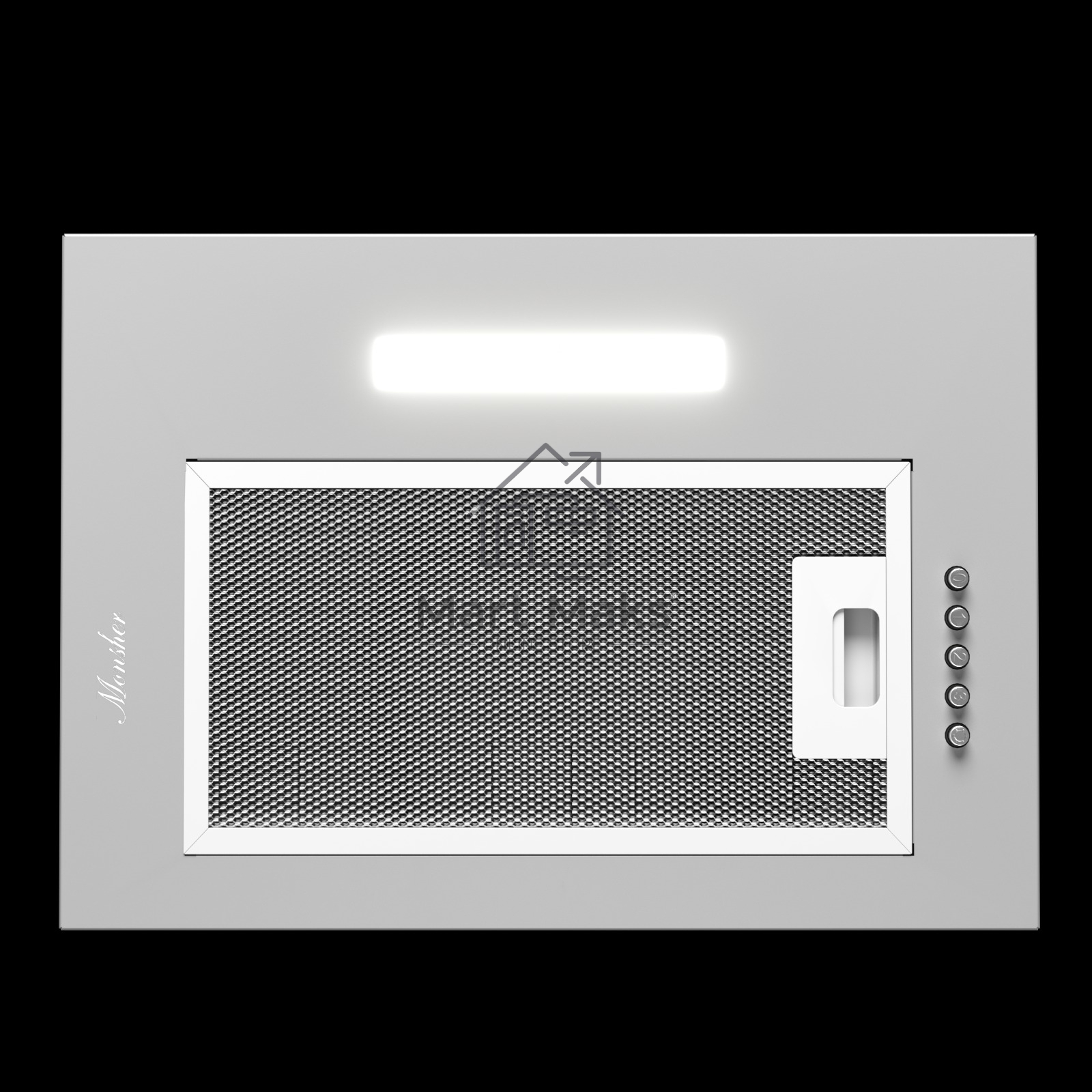Вытяжка встраиваемая Monsher Angers 40 Acier серебристый, 40 см, 800 куб. м/ч, 45 дБ