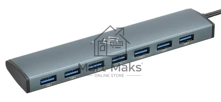 USB-концентратор Digma HUB-7U3.0-UC-G, USB-C, USB 3.0 7 портов, USB Type-C