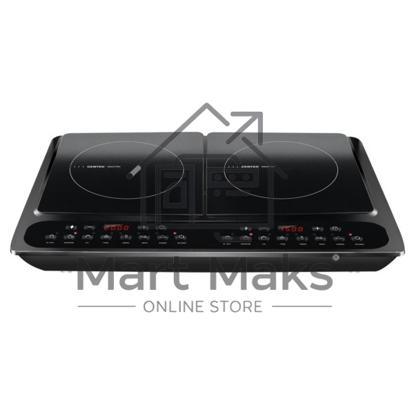 Плита настольная электрическая Centek CT-1514 черный, 3.5 кВт, индукция, конфорки - 2, стеклокерамика, сенсор