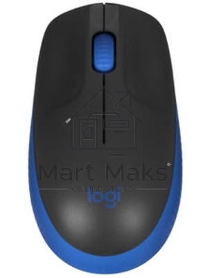 Мышь беспроводная Logitech M190 черный/синий, 1000 dpi, радиоканал, USB, кнопки - 3
