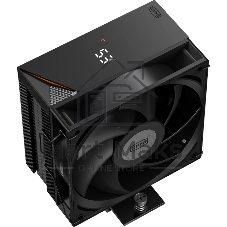 Кулер для процессора PCCooler RT400 Digital BK (230W, 4-pin PWM, LED temp., 152mm, Al/Cu, 4x6mm, 1x120мм, 73.32CFM, 34.9dBA, 2200RPM, S: 1851/1700/1200/115X, AM5/AM4, черный)