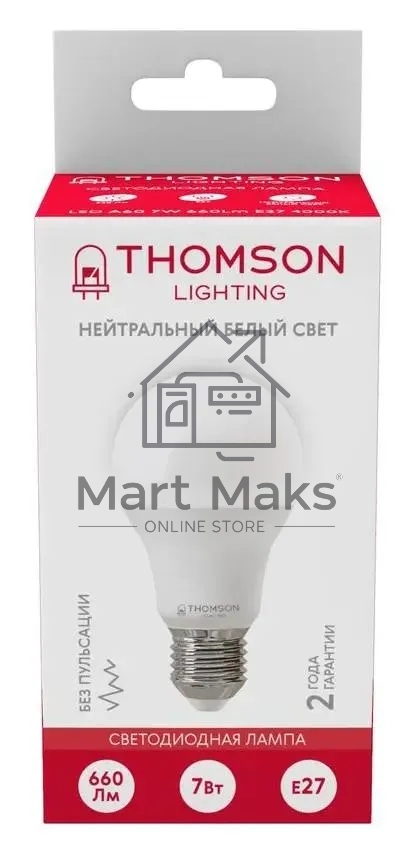 Лампа светодиодная Hiper TH-B2002 THOMSON LED A60 7W 660Lm E27 4000K