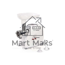 Мясорубка электрическая Аксион М641.01 белый, 2000 Вт, 3.0 кг/мин, реверс, защита от перегрузки, насадки - 4