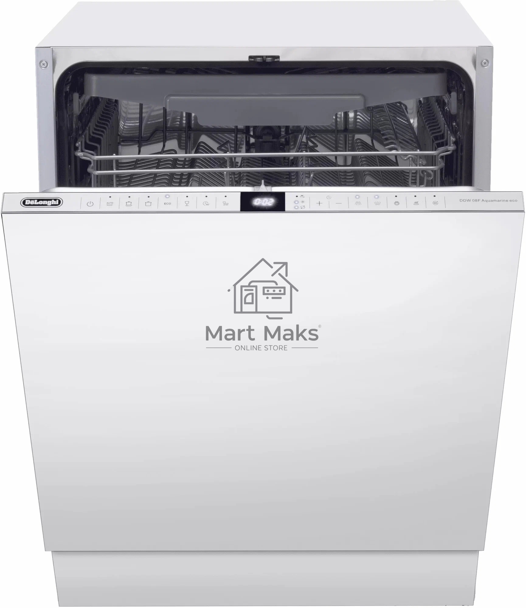 Встраиваемая посудомоечная машина DeLonghi DDW08F Aquamarine eco, серебристый, 59.8 см, 14 компл., 44 дБ, класс A+++