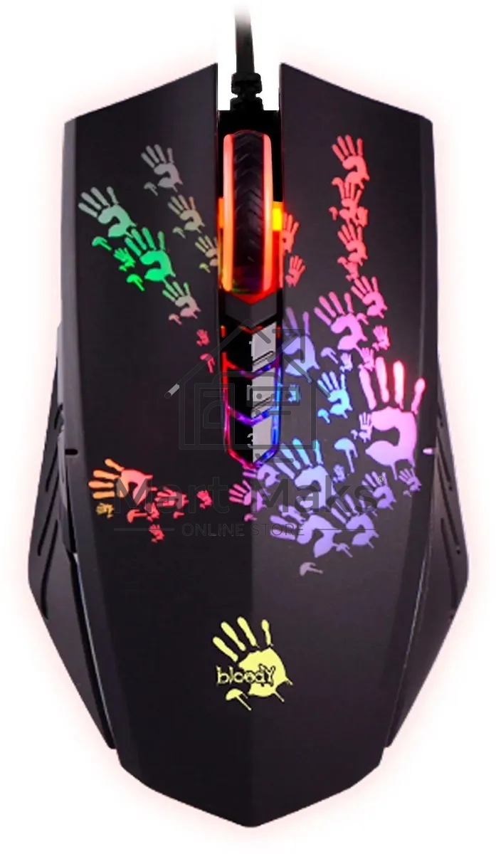 Мышь проводная A4Tech Bloody A60A черный, 6200 dpi, USB Type-A, кнопки - 8