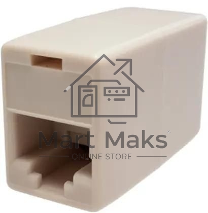 Адаптер Suprlan 10-0337-1, проходн. Keystone RJ45 кат.5E UTP, бежевый
