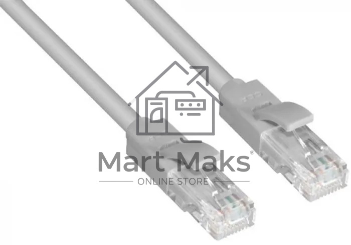 Патч-корд GCR UTP кат.5е, RJ45, перекрестный ethernet 1.5m литой, серый