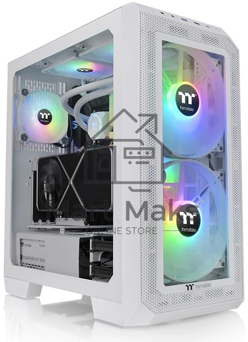 Компьютерный корпус Thermaltake View 300 MX белый без БП ATX 6x120mm 6x140mm 3x200mm 2xUSB2.0 1xUSB3.0 audio bott PSU