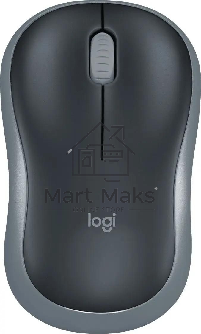 Мышь беспроводная Logitech M185 серый/черный, 1000 dpi, радиоканал, USB, кнопки - 3