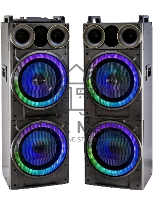 Минисистема SUPRA SMB-2150 черный 1200Вт FM USB BT SD (в комплекте: активн.+пассив.колонки)