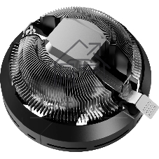 Кулер для процессора CPU Cooler Ocypus Beta A10 BK (75W, 3-pin, 67mm, Al, 1x124mm, 40CFM, 29.5dBA, 2000RPM, S: 1851/1700/115X/1200, AM5/AM4, black)