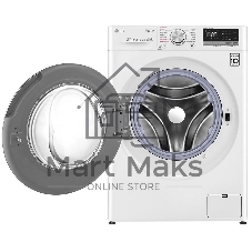Стиральная машина LG F4V5RYP0W белая, загрузка фронтальная 10.5 кг, 1400 об/мин, класс A